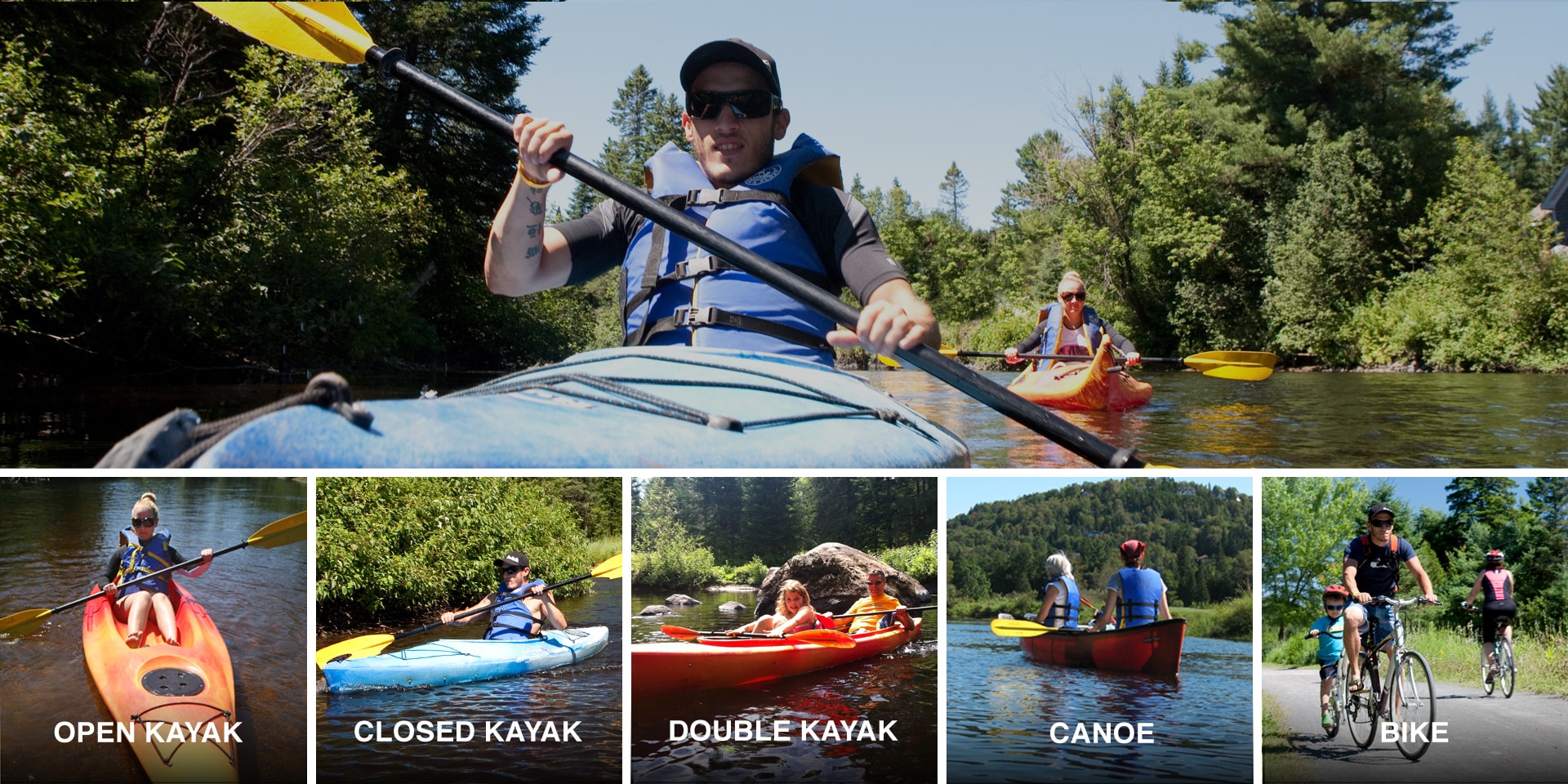 Package Canoe Kayak Bike Valdavid